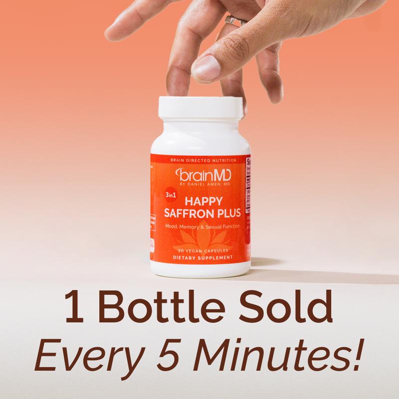 Happy Saffron Plus | #1 formula for a healthier, happier you - Free from gluten, dairy, and eggs